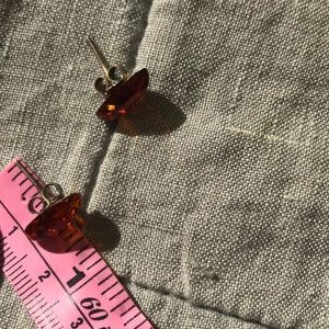 Preloved amber stud earrings